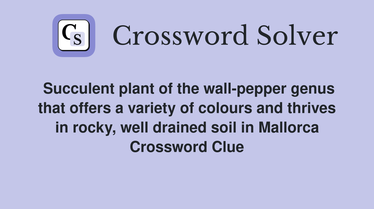 Succulent plant of the wallpepper genus that offers a variety of